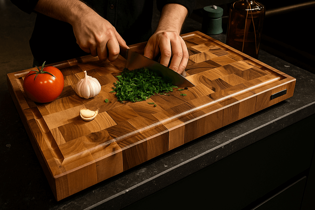 Nussbaum Stirnholzschneidebrett