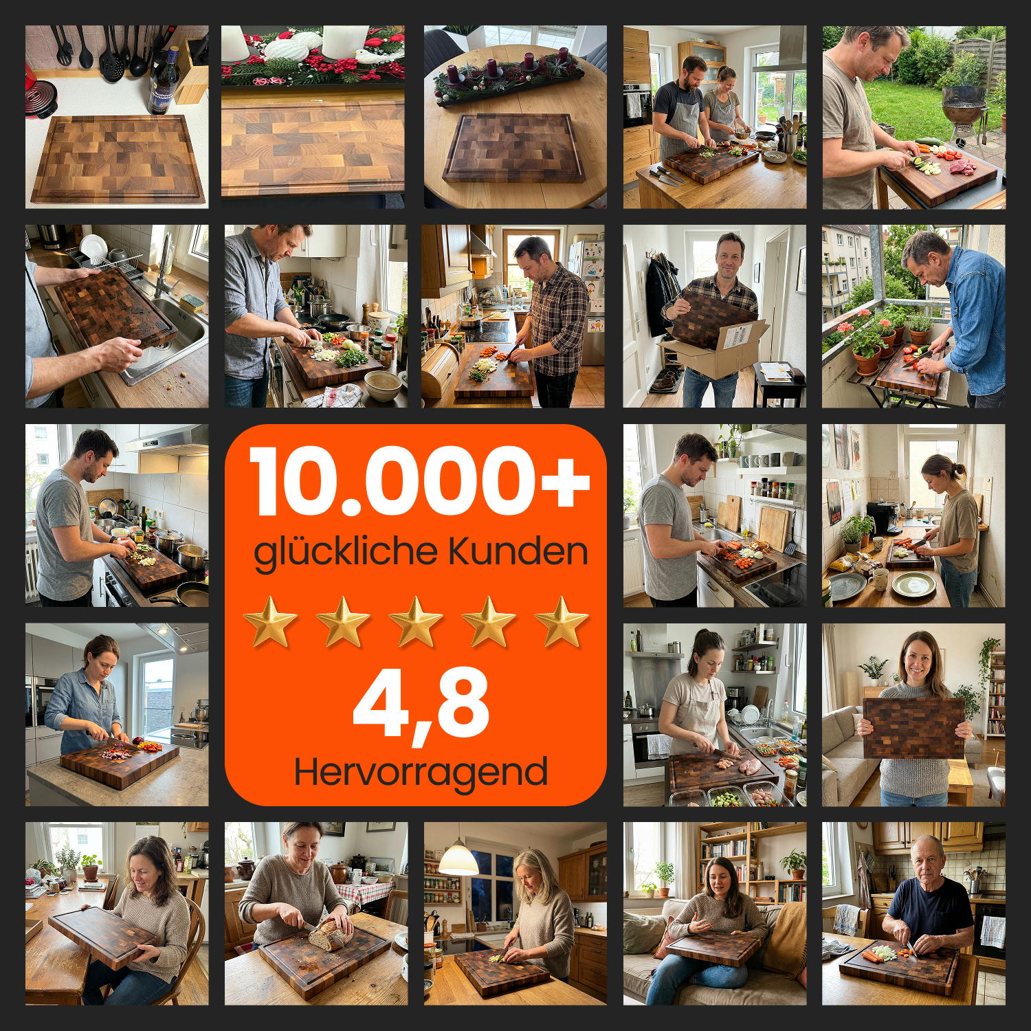 Eiche Stirnholzschneidebrett