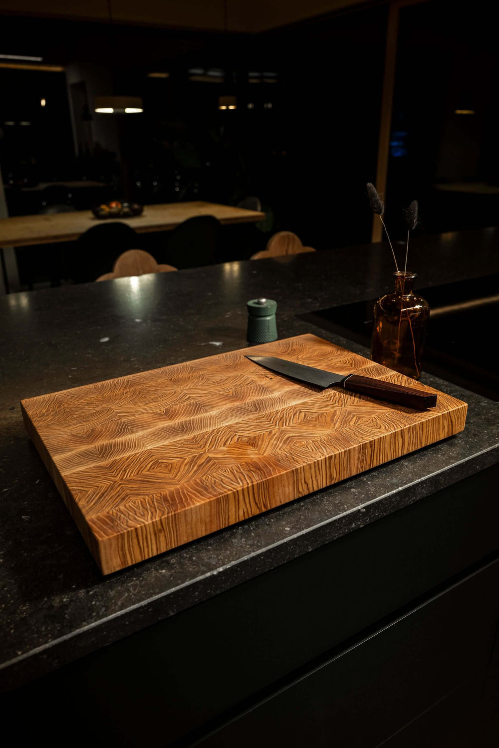 Olive ash end grain cutting board