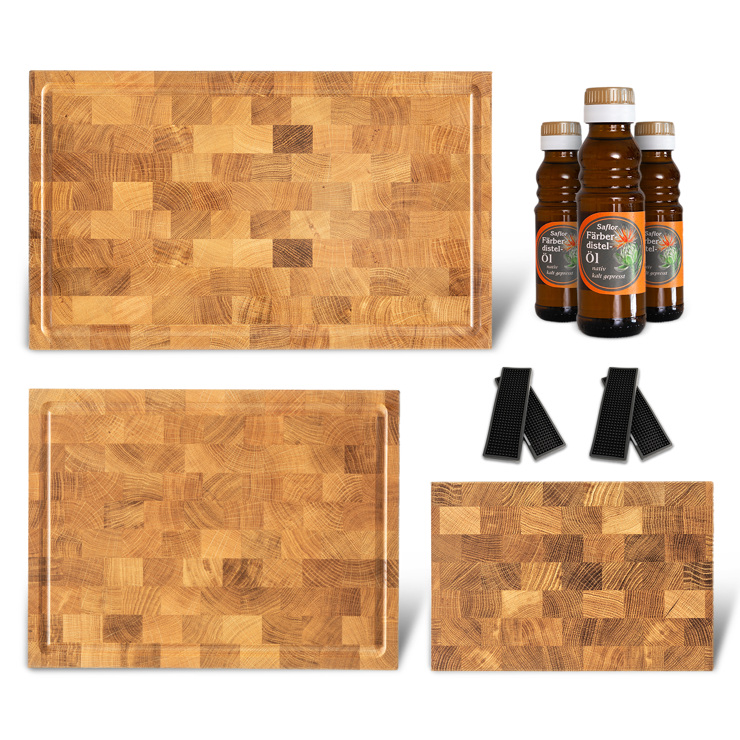 Premium Eiche Schneidebrett 8er Set