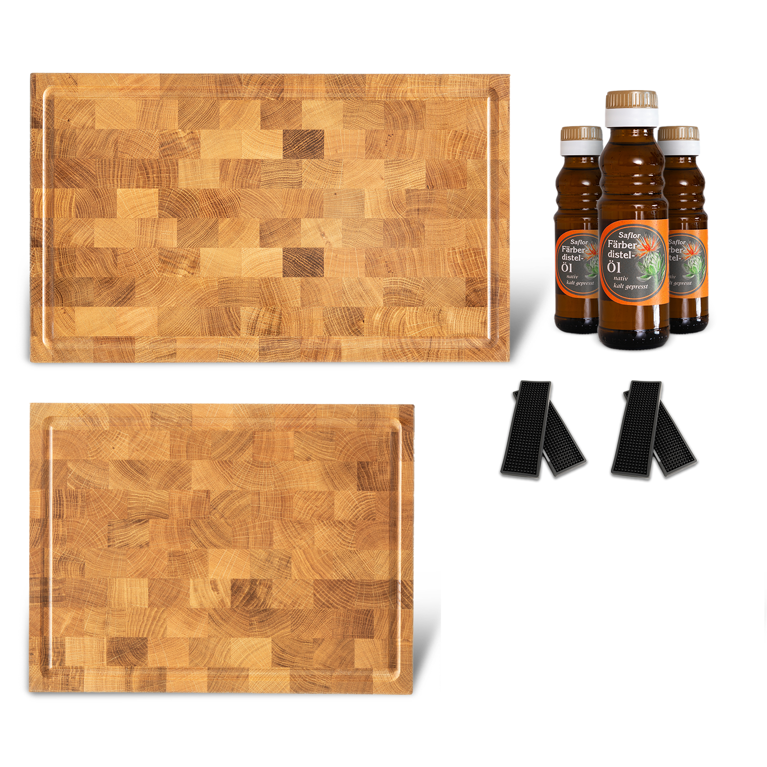 Premium Eiche Schneidebrett Geschenkset