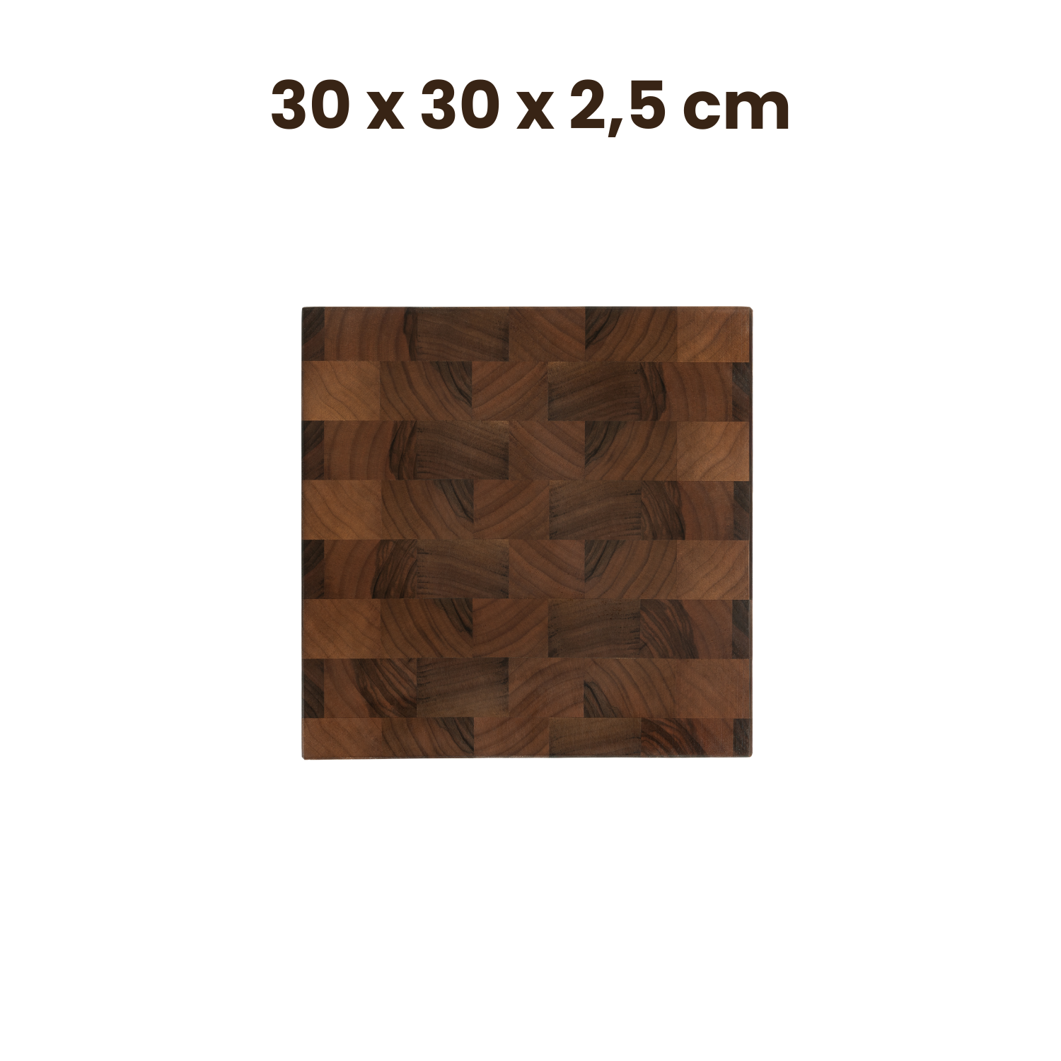 Walnut end grain cutting board including cutting board stopper